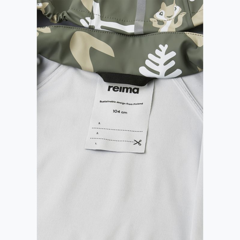 Kurtka przeciwdeszczowa dziecięca Reima Vesi greyish green 5100025A-8929 6