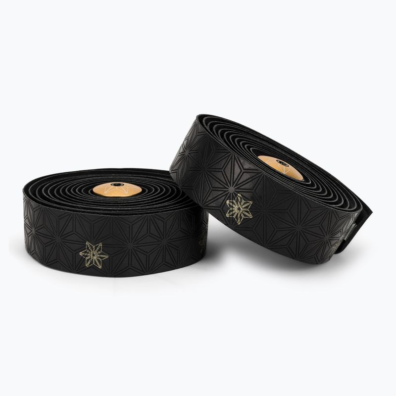 Owijka na kierownicę SUPACAZ Super Sticky Kush Galaxy gold print/ano gold plugs 2