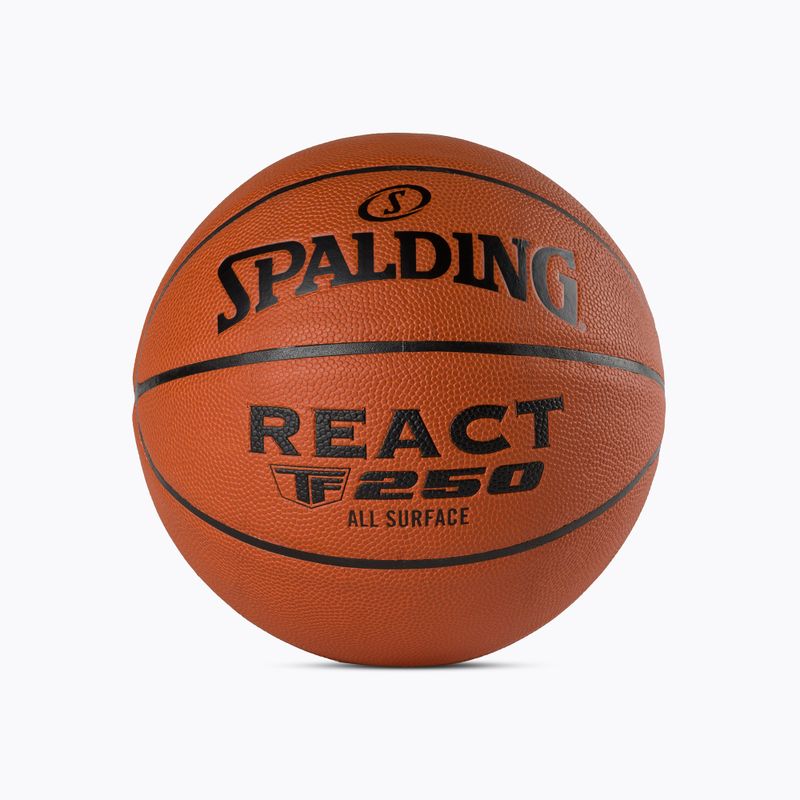 Piłka do koszykówki Spalding TF-250 React pomarańczowa rozmiar 6