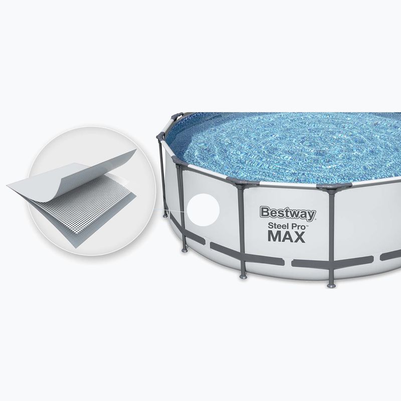 Basen stelażowy Bestway Steel Pro Max Pool Set 305 x 76 cm szary 3