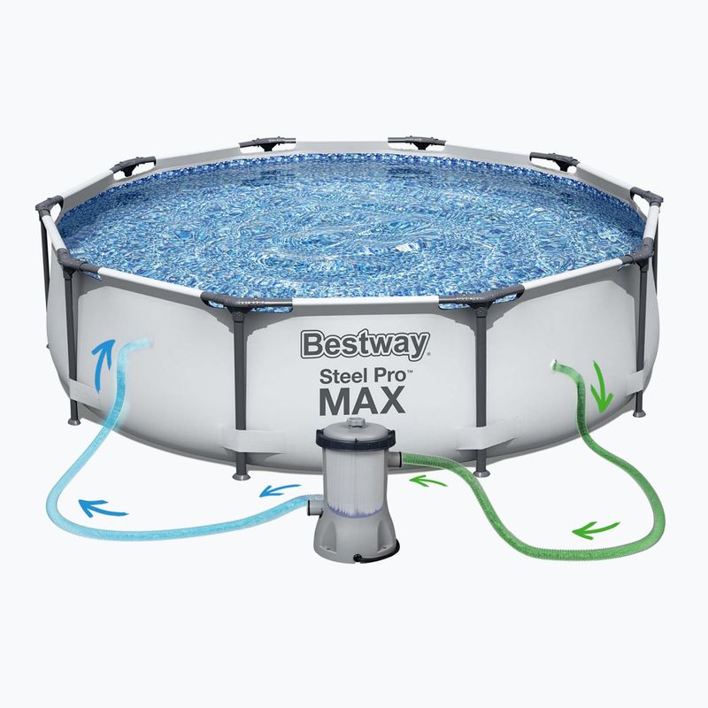 Basen stelażowy Bestway Steel Pro Max Pool Set 305 x 76 cm szary 4