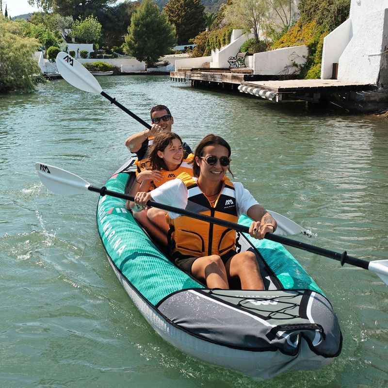 Kajak pompowany 3-osobowy Aqua Marina Laxo Recreational Kayak 12'6" 380 cm dark green 11