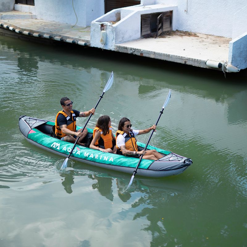 Kajak pompowany 3-osobowy Aqua Marina Laxo Recreational Kayak 12'6" 380 cm dark green 12