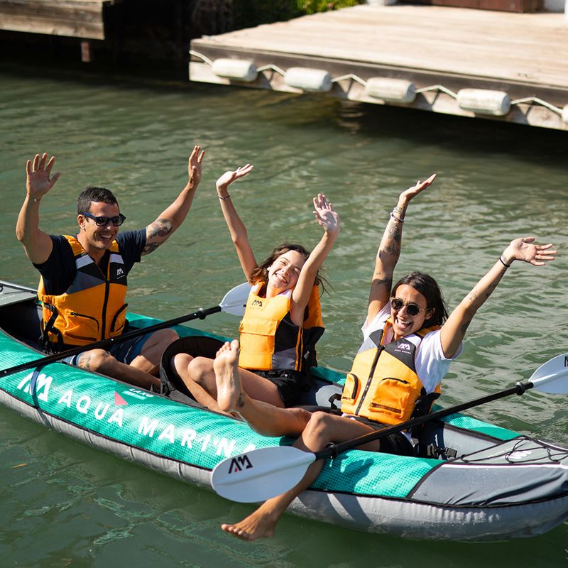 Kajak pompowany 3-osobowy Aqua Marina Laxo Recreational Kayak 12'6" 380 cm dark green 15