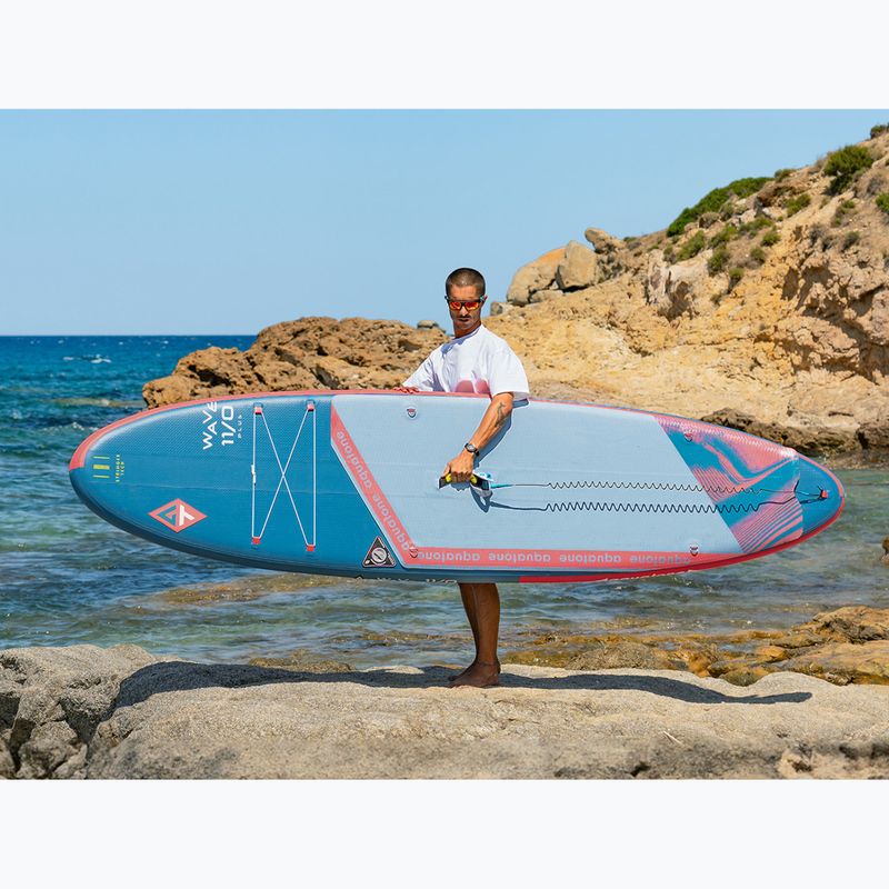 Zestaw deska SUP pompowana Aquatone Wave Plus 11'0" 17