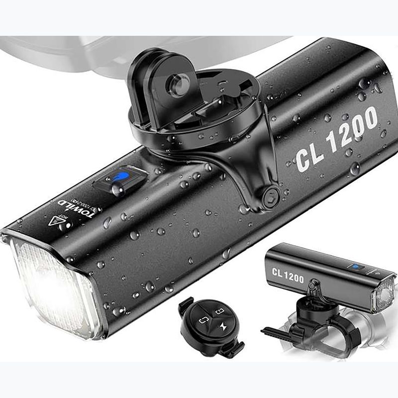 Lampka rowerowa przednia Towild CL1200 black 2
