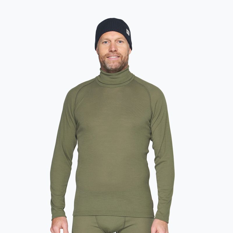 Bluza termoaktywna męska Devold Adventure Merino 190 High Neck lichen