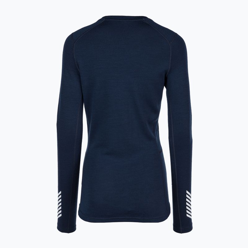 Bluza termoaktywna damska Helly Hansen Lifa Merino Midweight Graphic Crew navy star pixel 6