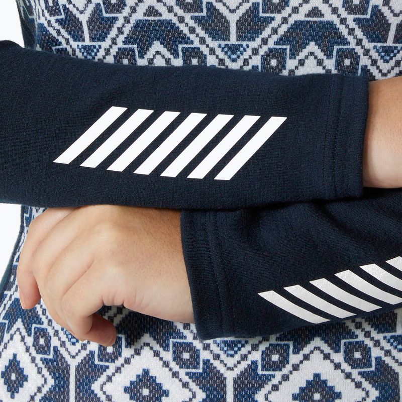Bluza termoaktywna damska Helly Hansen Lifa Merino Midweight Graphic Crew navy star pixel 4