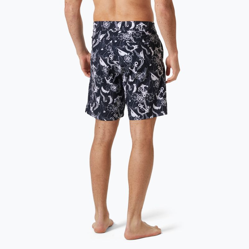 Szorty kąpielowe męskie Helly Hansen Newport Boardshorts 8" navy nautical aop 2