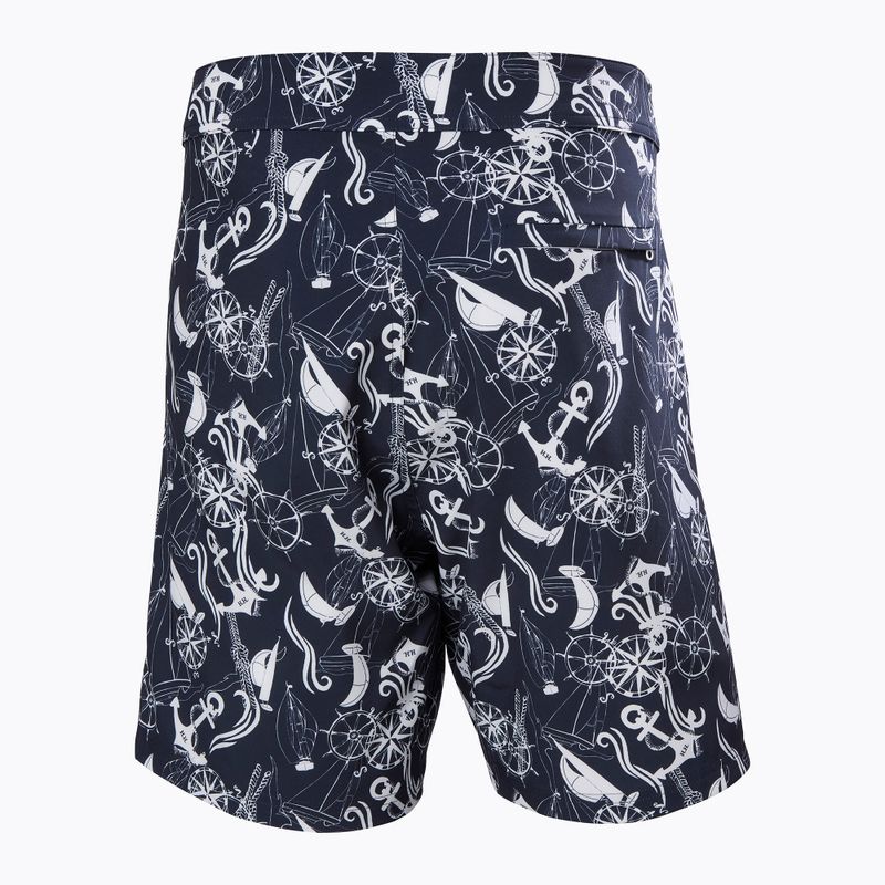 Szorty kąpielowe męskie Helly Hansen Newport Boardshorts 8" navy nautical aop 6
