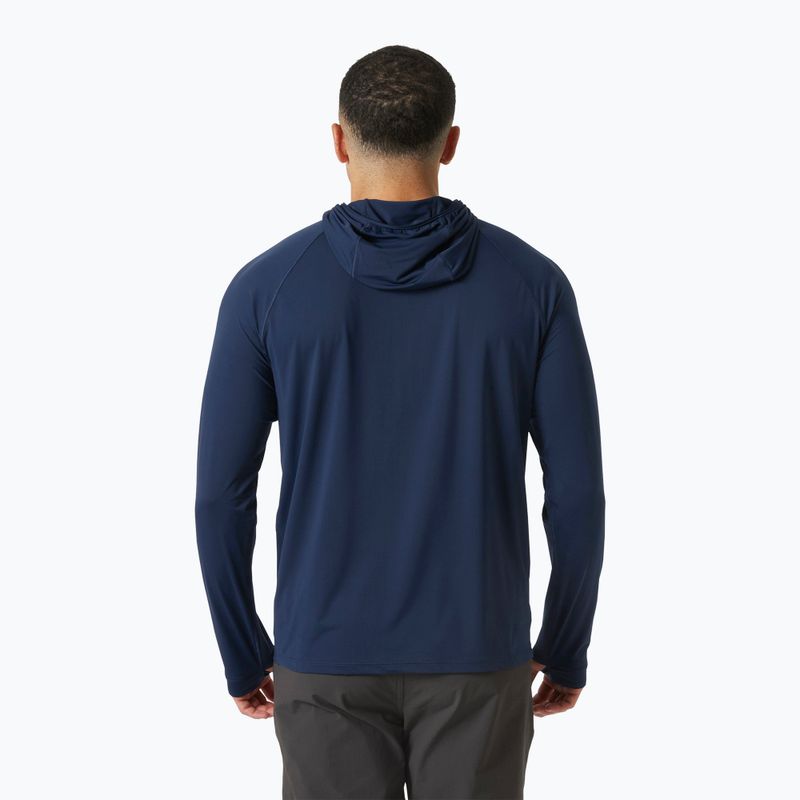Bluza trekkingowa męska Helly Hansen Shine Solen 1/2 Zip Hoodie navy 2