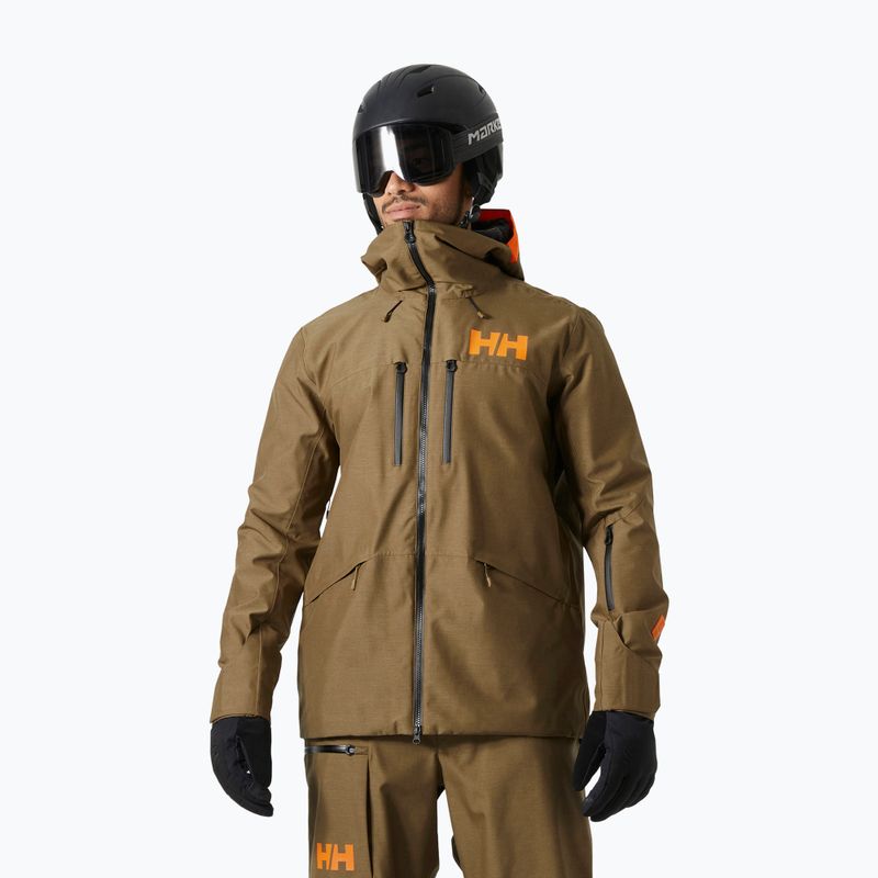 Kurtka narciarska męska Helly Hansen Garibaldi 2.0 sepia