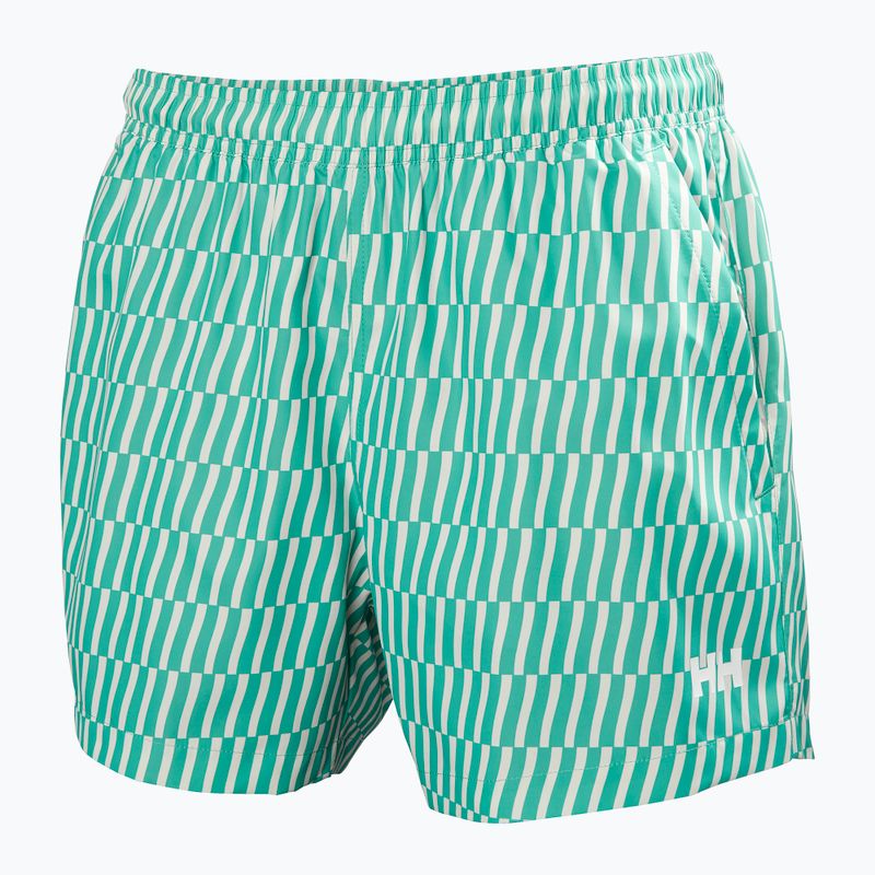 Spodenki żeglarskie męskie Helly Hansen Newport Trunk 4.5" dark mint offset stripe ao 5