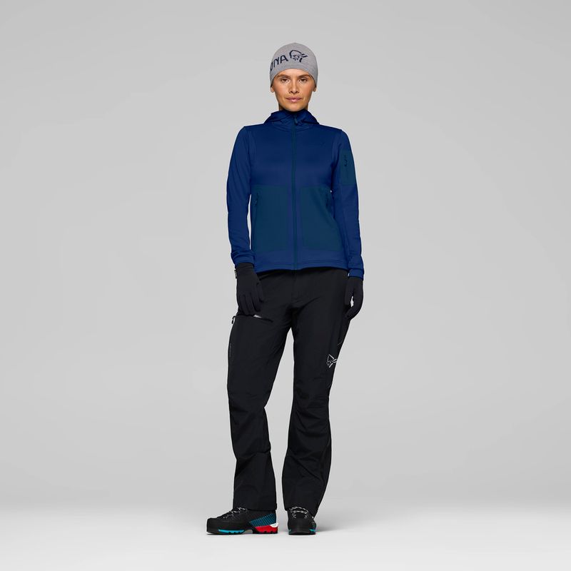 Bluza trekkingowa damska NORRONA Falketind Warm2 Stretch Hood indigo night 2