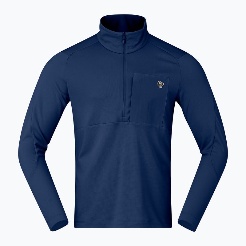 Bluza trekkingowa męska NORRONA Femund Warm1 Zip Neck indigo night 5