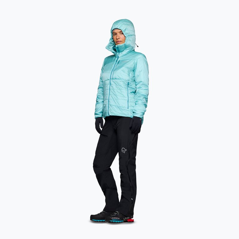 Kurtka ocieplana damska NORRONA Faketind Thermo40 Zip Hood aqua haze 4