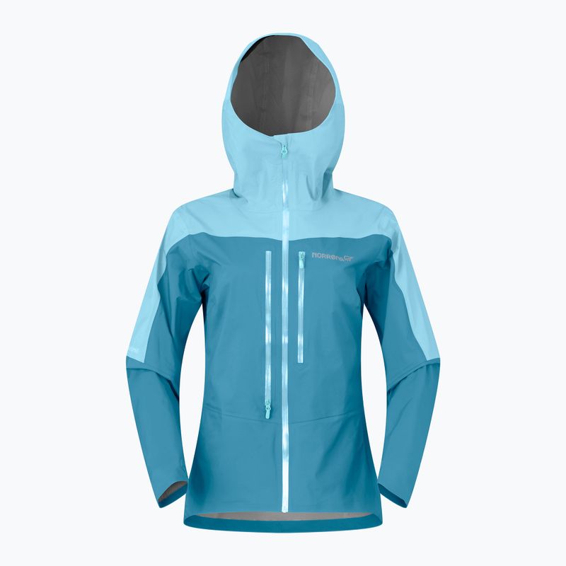 Kurtka przeciwdeszczowa damska NORRONA Falketind Dri1 brittany blue/aqua haze 5