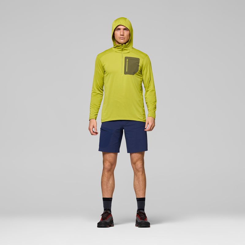 Bluza trekkingowa męska NORRONA Falketind Warm1 Hood golden lime/olive night 2