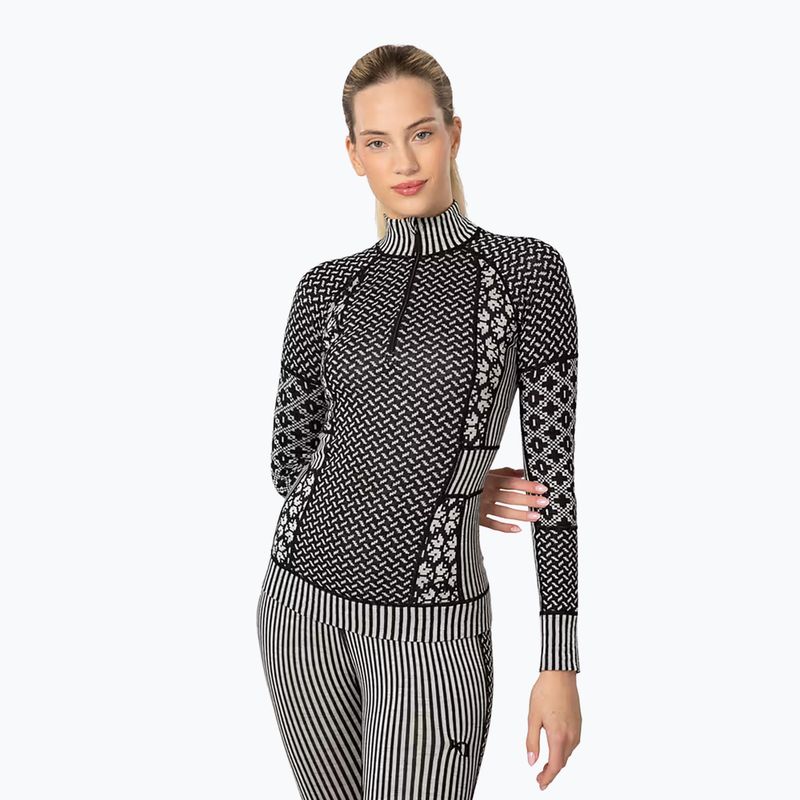 Bluza termoaktywna damska KARI TRAA Smekker Half Zip black