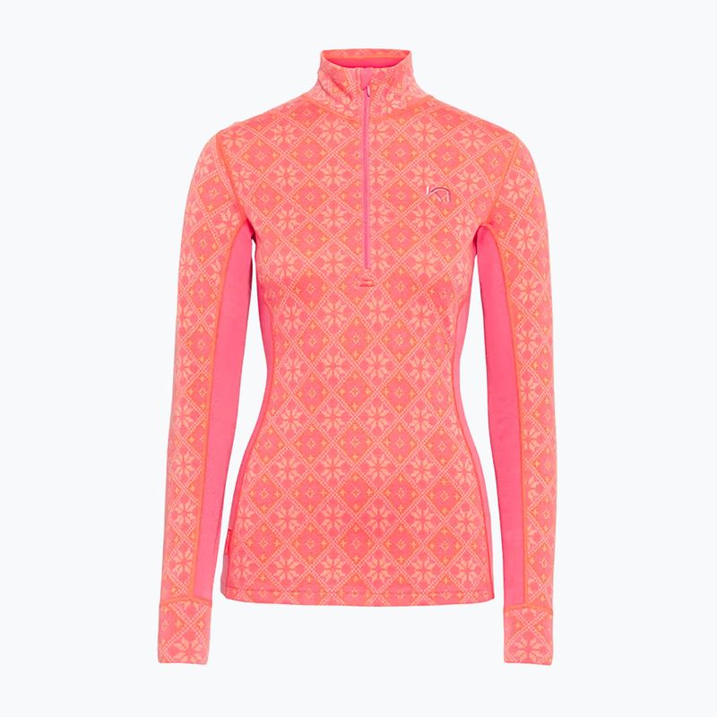 Bluza termoaktywna damska KARI TRAA Rose Half Zip bubblegum