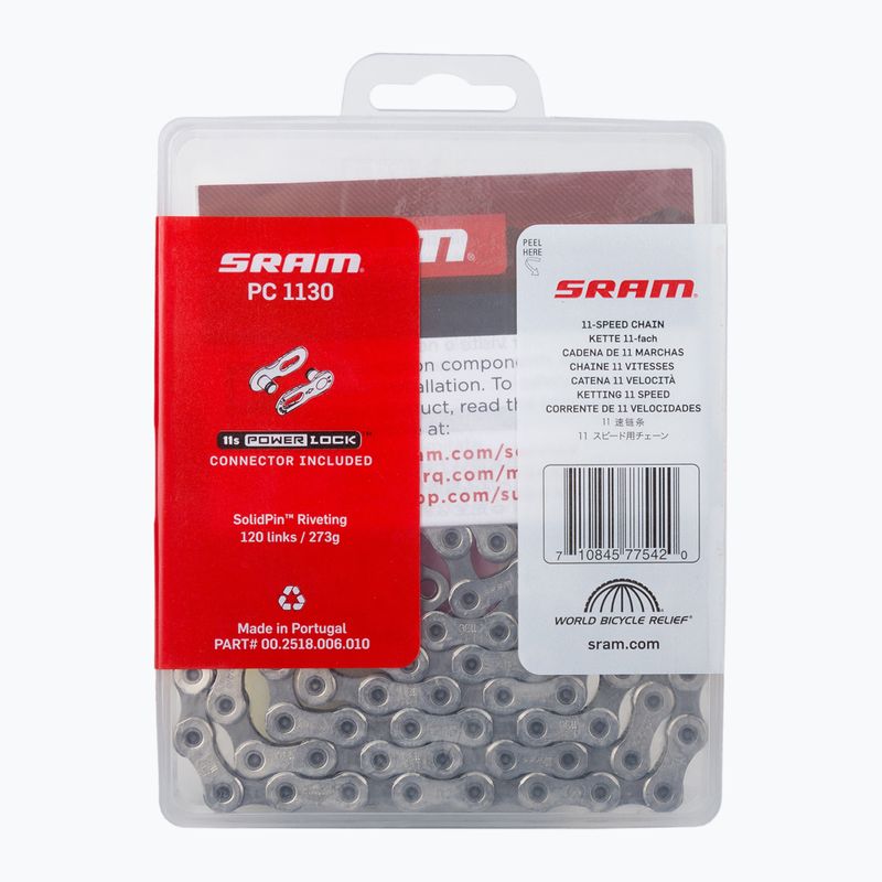 Łańcuch rowerowy SRAM CN PC1130 120LI W/ PWR.LCK 11S 1 grey 2