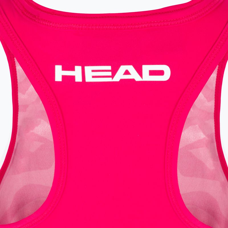 Koszulka tenisowa dziecięca HEAD Agility W magenta/print vision 4