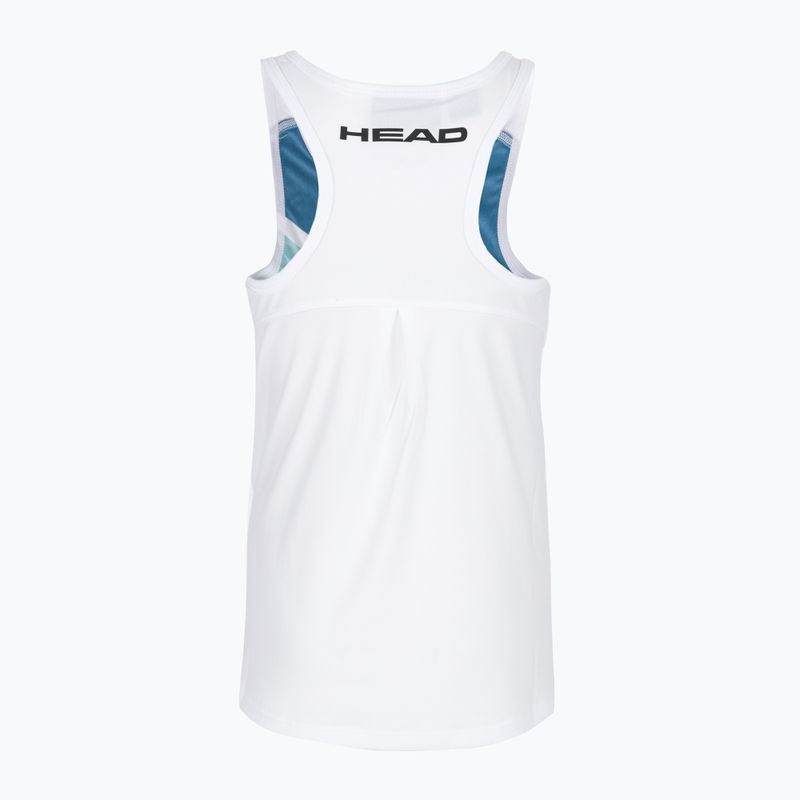 Koszulka tenisowa dziecięca HEAD Agility W print perf/nile green 2