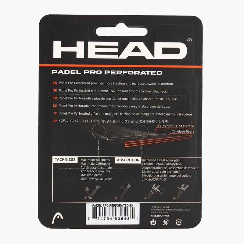 Owijki do rakiet do padla HEAD Perforated 3 szt. black 2