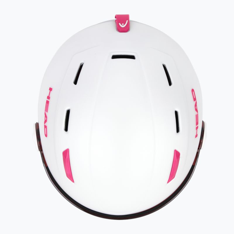 Kask narciarski dziecięcy HEAD Maja Visor white/silver red 6