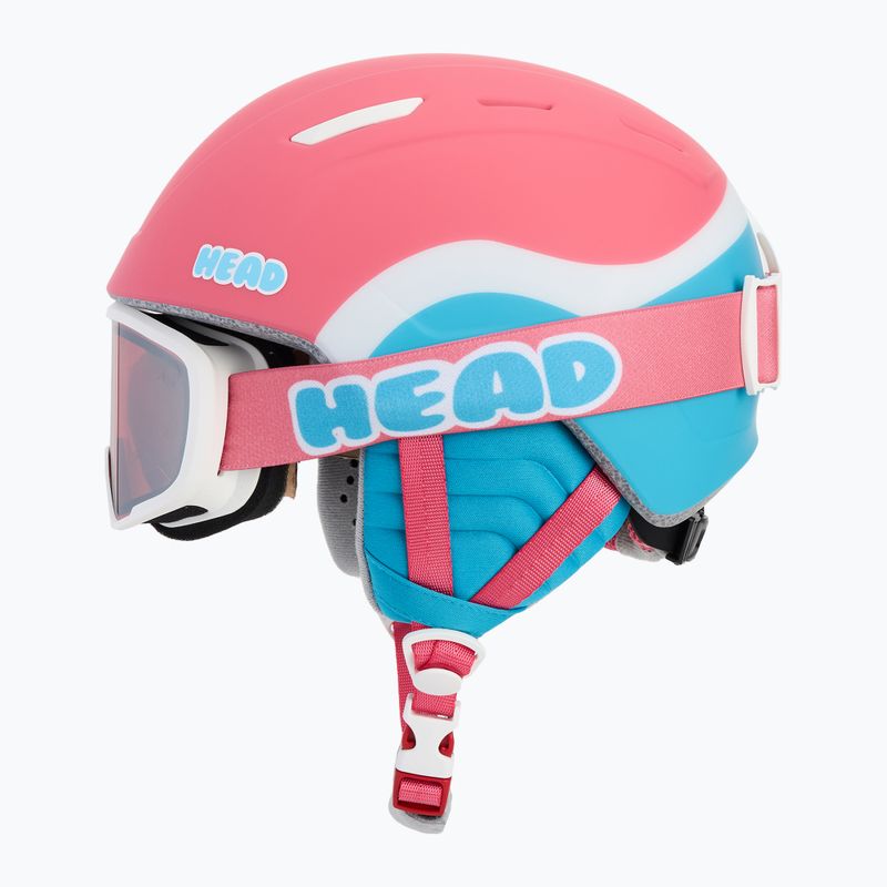 Kask narciarski dziecięcy HEAD Maja Set + Gogle Jr pink/blue/silver red 3