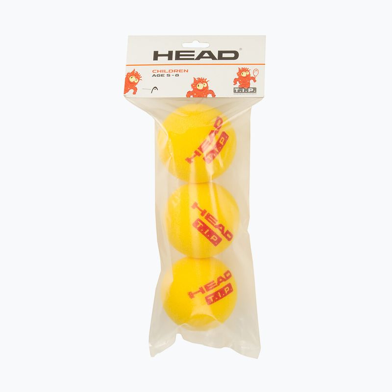 Piłki tenisowe dziecięce HEAD Tip Red Foam 3B 3 szt. yellow/red 2