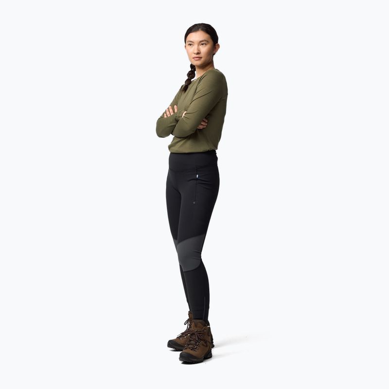 Legginsy damskie Fjällräven Abisko Tights black/iron grey 4