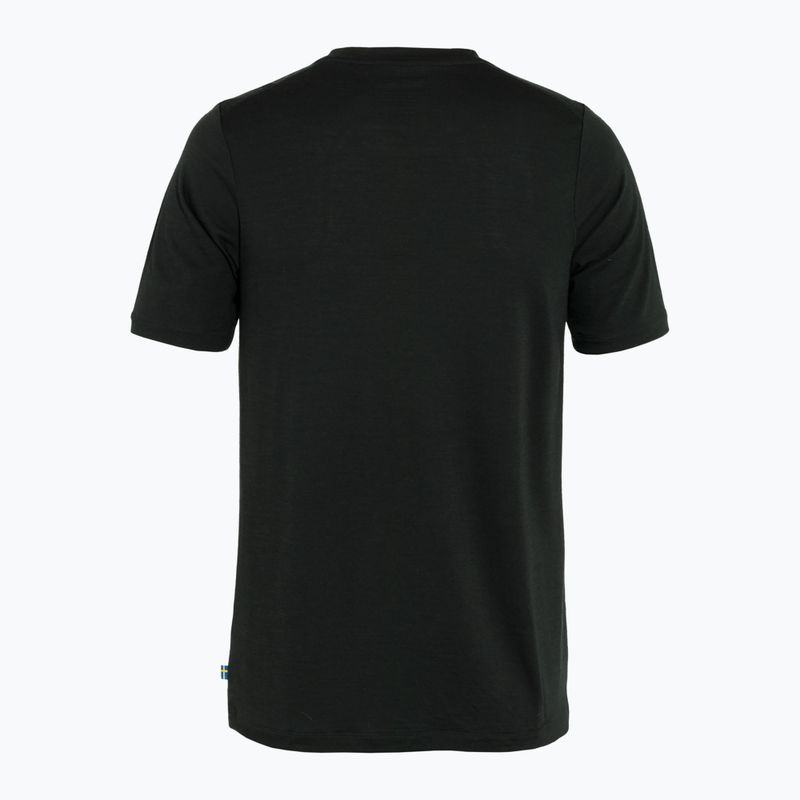 Koszulka męska Fjällräven Abisko Wool Logo black 2