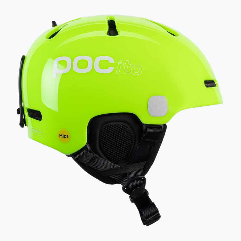 Kask narciarski dziecięcy POC Pocito Fornix MIPS Jr fluorescent yellow/green 4