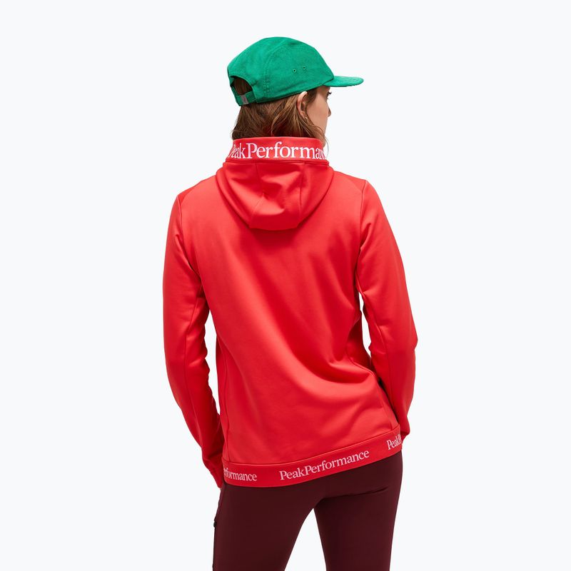 Bluza damska Peak Performance Rider Tech Zip Hood brilliant red 2