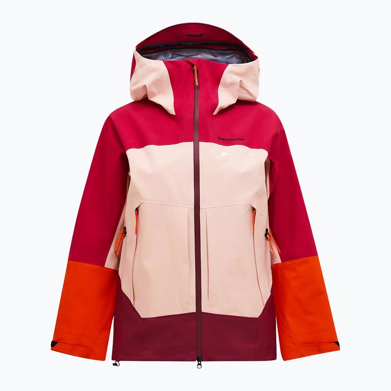 Kurtka narciarska damska Peak Performance Vislight GTX C-Knit 3L tech burgundy/peach fuzz 7