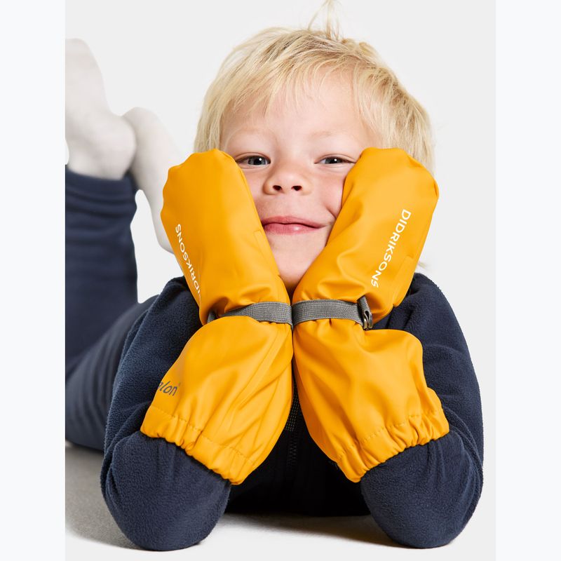 Rękawice narciarskie dziecięce Didriksons Pileglove 8 oat yellow 3
