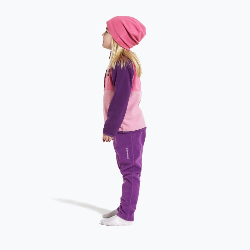 Bluza polarowa dziecięca Didriksons Monte Half Button light heather pink 5