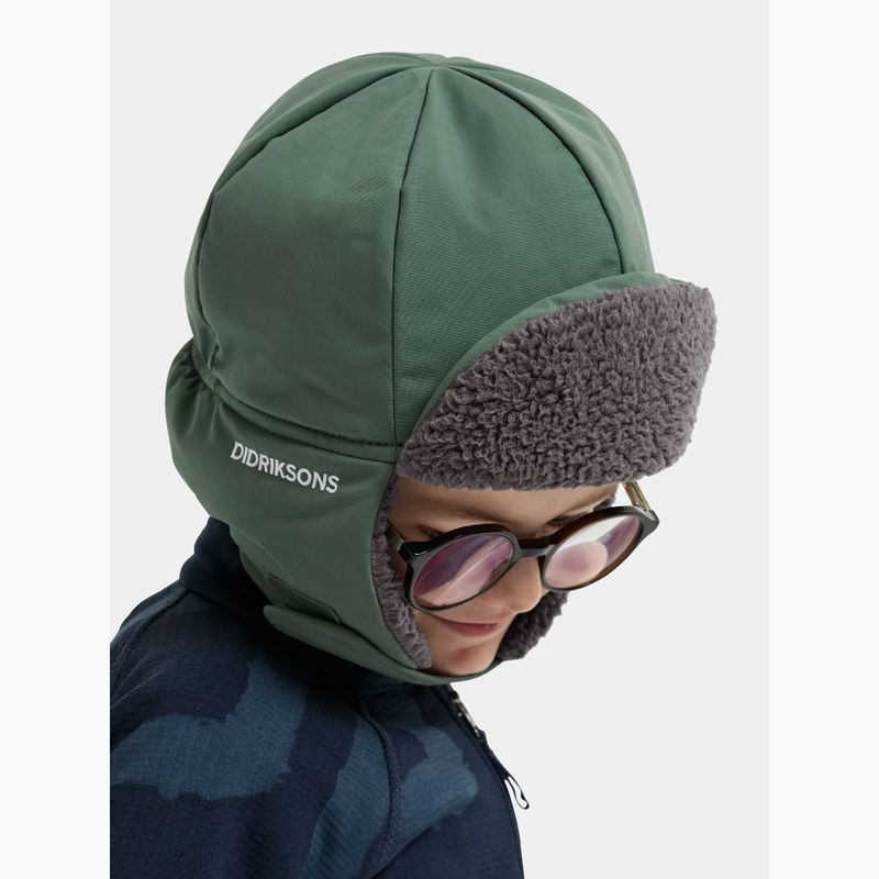Czapka zimowa dziecięca Didriksons Biggles 7 dark moss 2