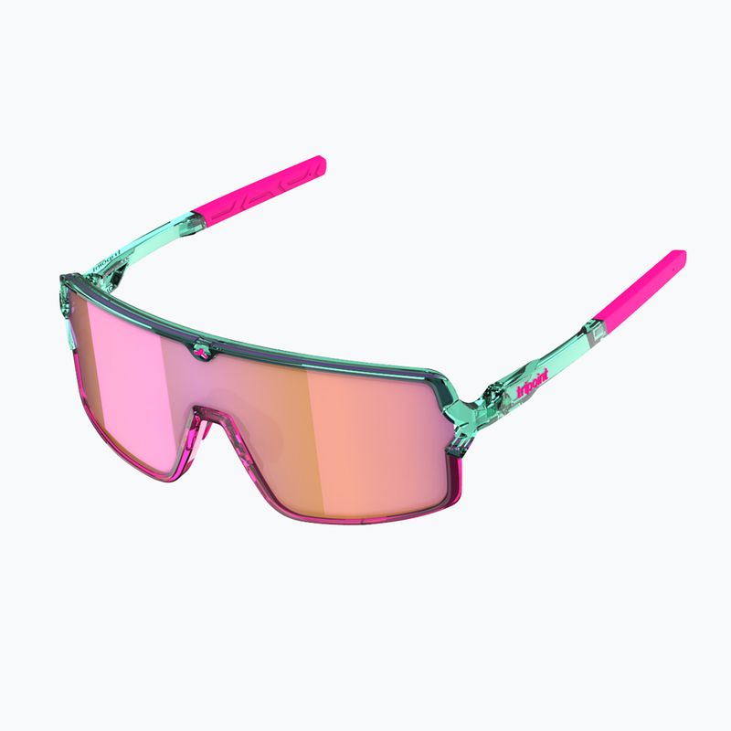 Okulary przeciwsłoneczne Tripoint 008 Lake Prespa Small X crystal neon turquoise/brown/pink multi 3