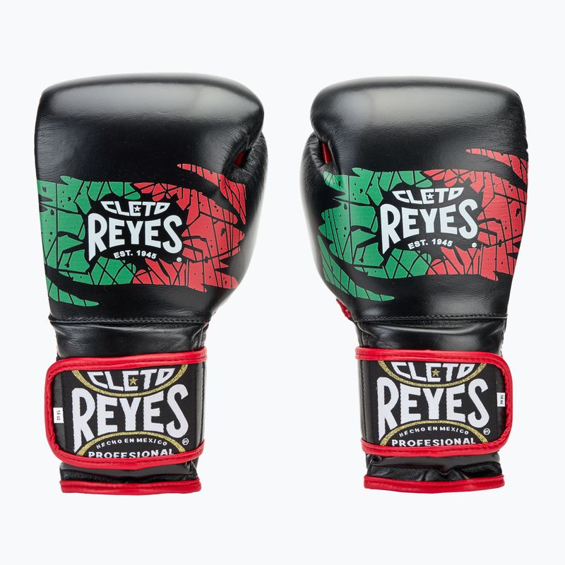 Rękawice bokserskie Cleto Reyes Velcro Sparring black/red/white green red 2