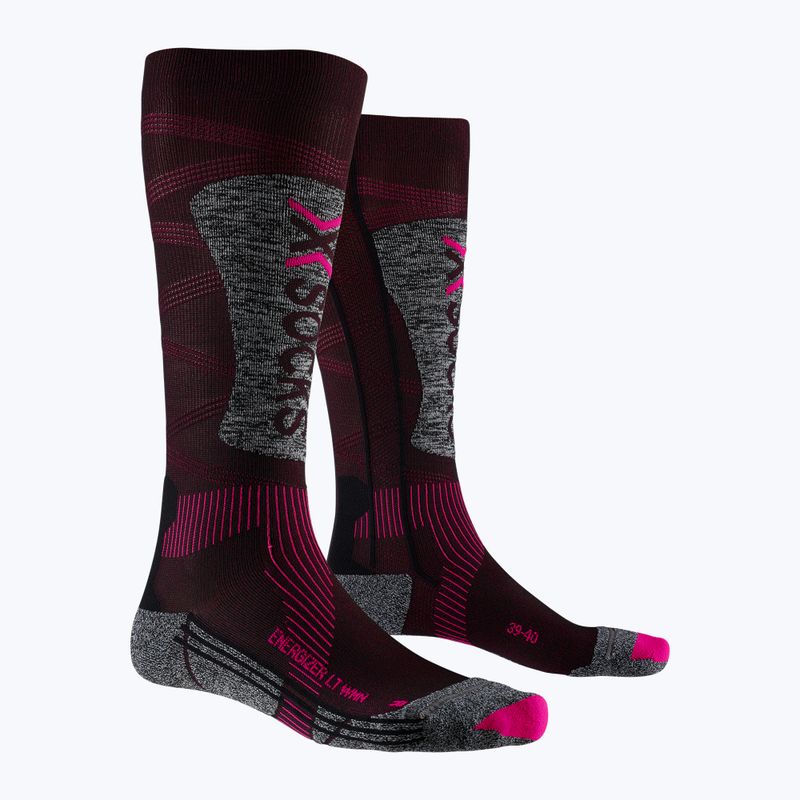 Skarpety narciarskie damskie X-Socks Ski Energizer Lt 4.0 black/fluopink/stonegrey melange 5