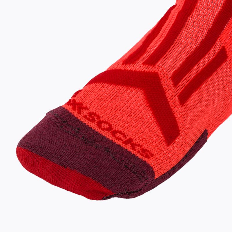 Skarpety męskie X-Socks Trailrun Perform Crew fluo red/namib red 4