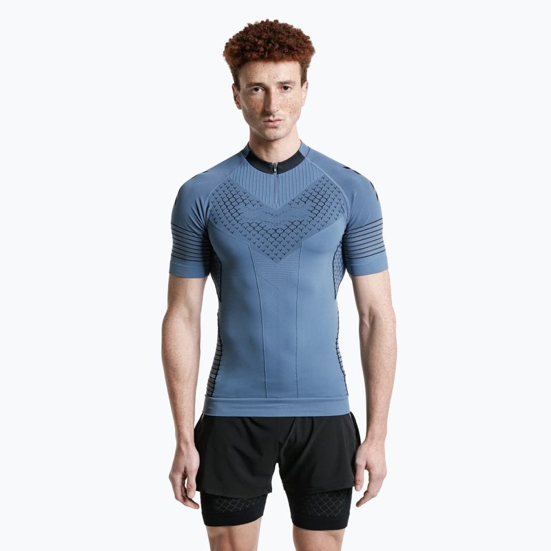 Koszulka do biegania męska X-Bionic Twyce Race slate blue/x black