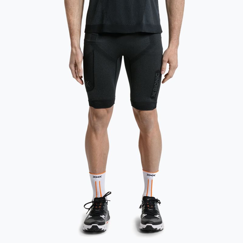 Spodenki termoaktywne męskie X-Bionic Xceed Run Tights x black/rhino grey