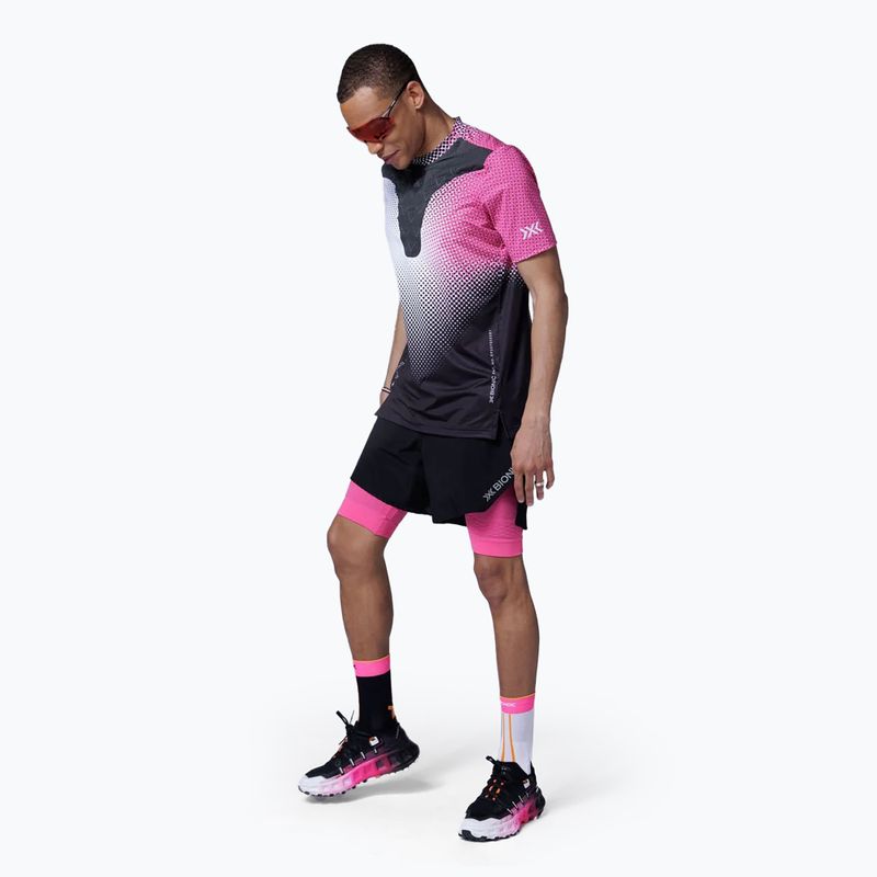 Koszulka do biegania męska X-Bionic Corefusion Run dot fade/neo pink/white 4