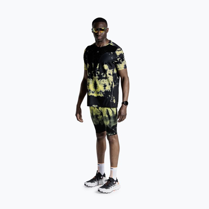 Koszulka do biegania męska X-Bionic Corefusion Run tie dye electric energy 2