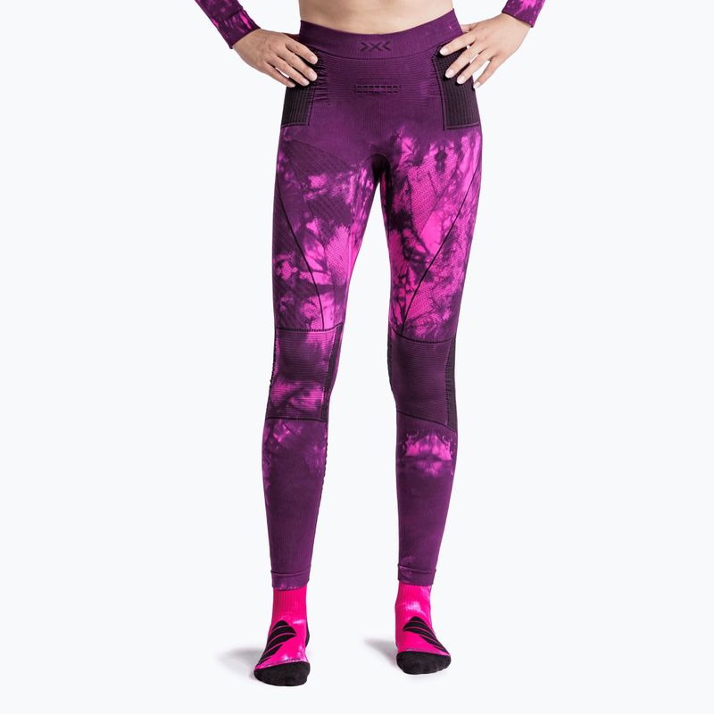 Spodnie termoaktywne X-Bionic Energy Accumulator Wild tiedye x black/fluo pink