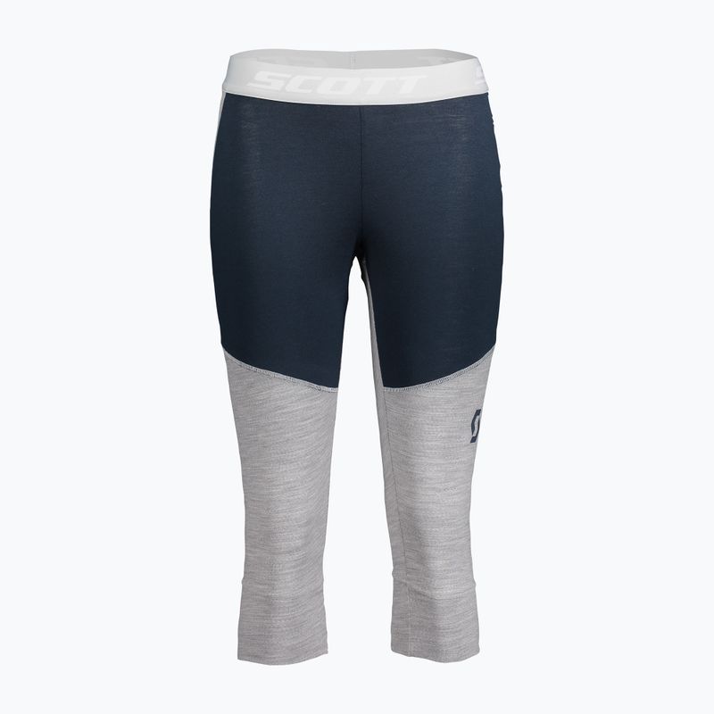 Spodnie termoaktywne damskie SCOTT Defined Merino dark blue/light grey melange